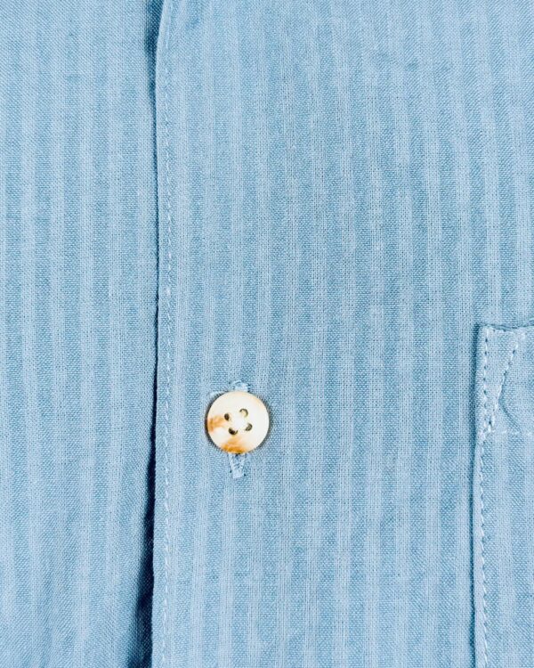 “OLD SCHOOL” Camp Shirt Cloud Blue - Image 6