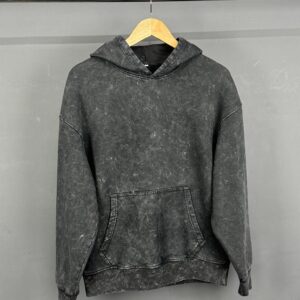 Acid Wash Black Hoodie