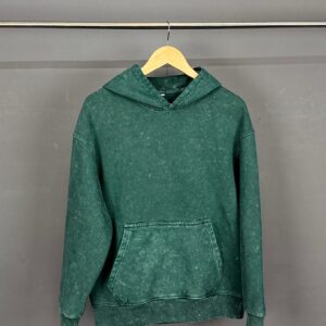 Acid Wash Green Hoodie