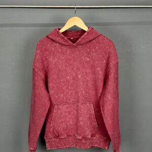 Acid Wash Maroon Hoodie